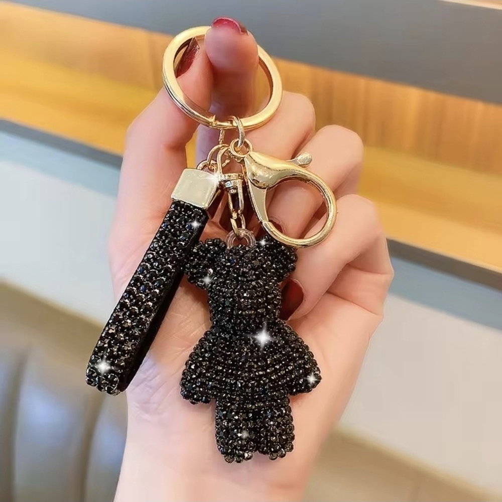 Beary Bling Key-Rings ▪︎ BLACK
